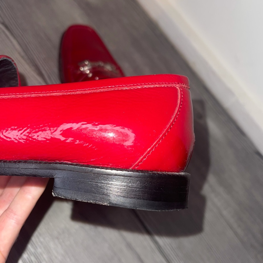 Gucci Red Patent Leather Horsebit Loafers for Women - Picture 10 of 12